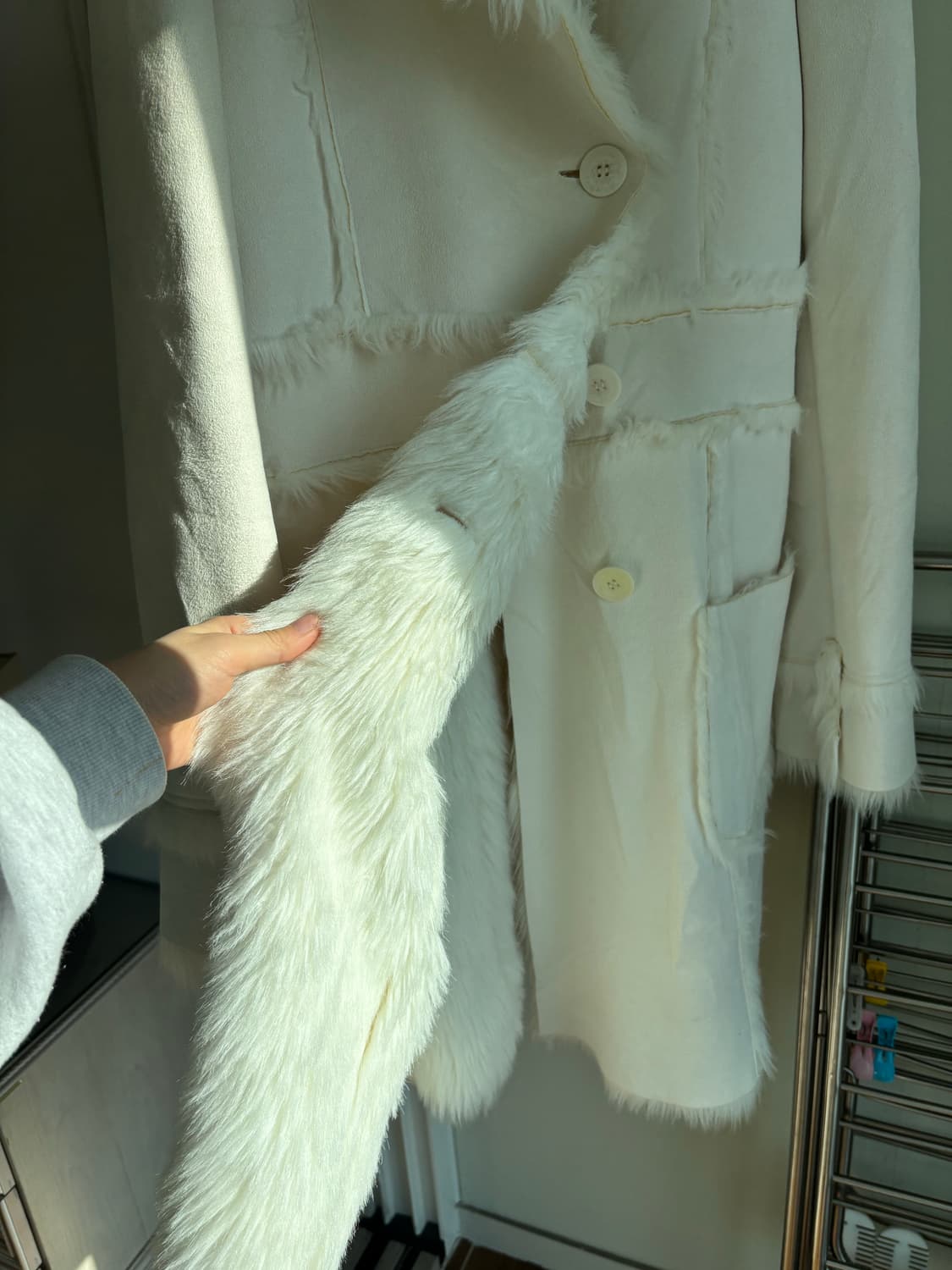 프레우마르 빈티지 화이트퍼 코트 상품이미지4