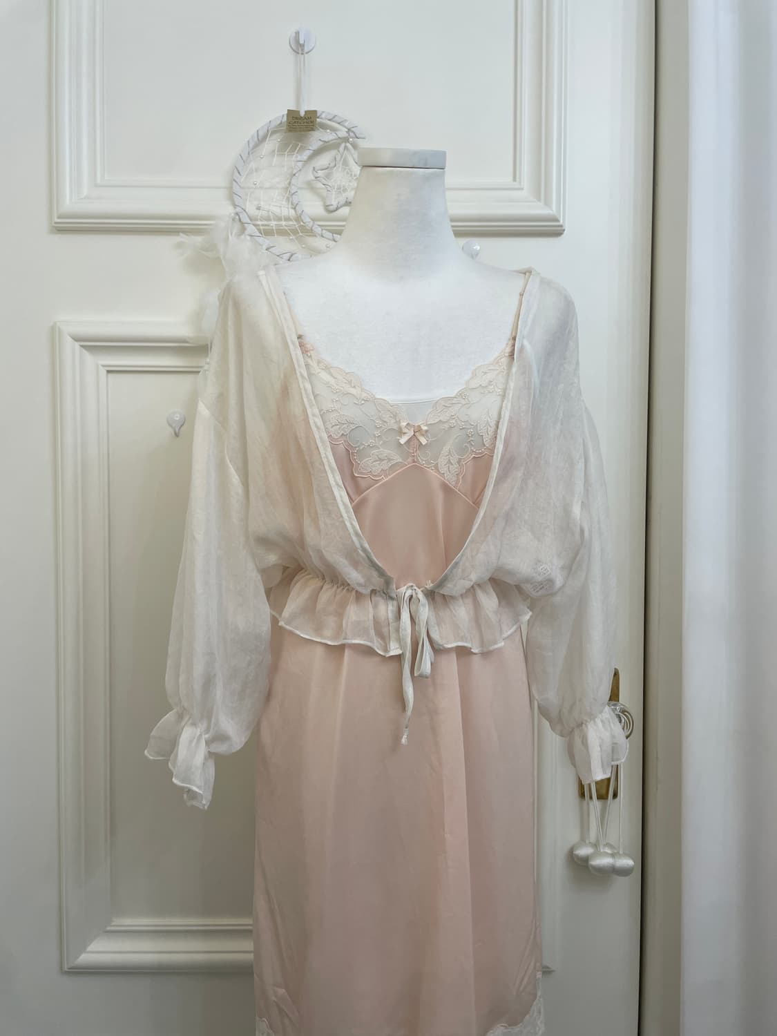 white&coral lovely slip set 상품이미지5