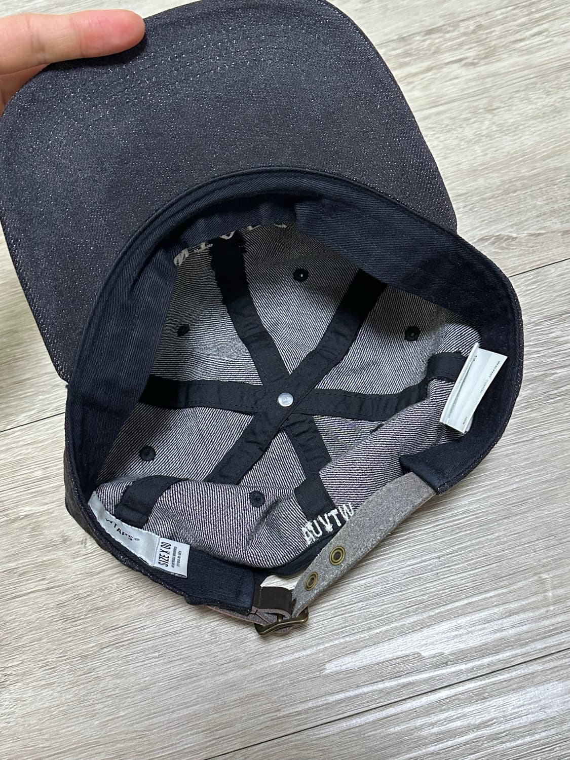 더블탭스 블랙 데님 캡 상품이미지3