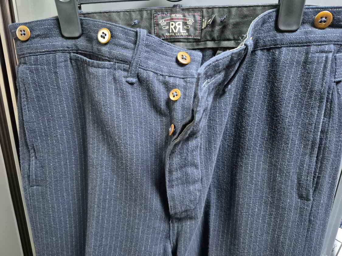 더블알엘 네이비 핀스트라이프 울 트루져 상품이미지3