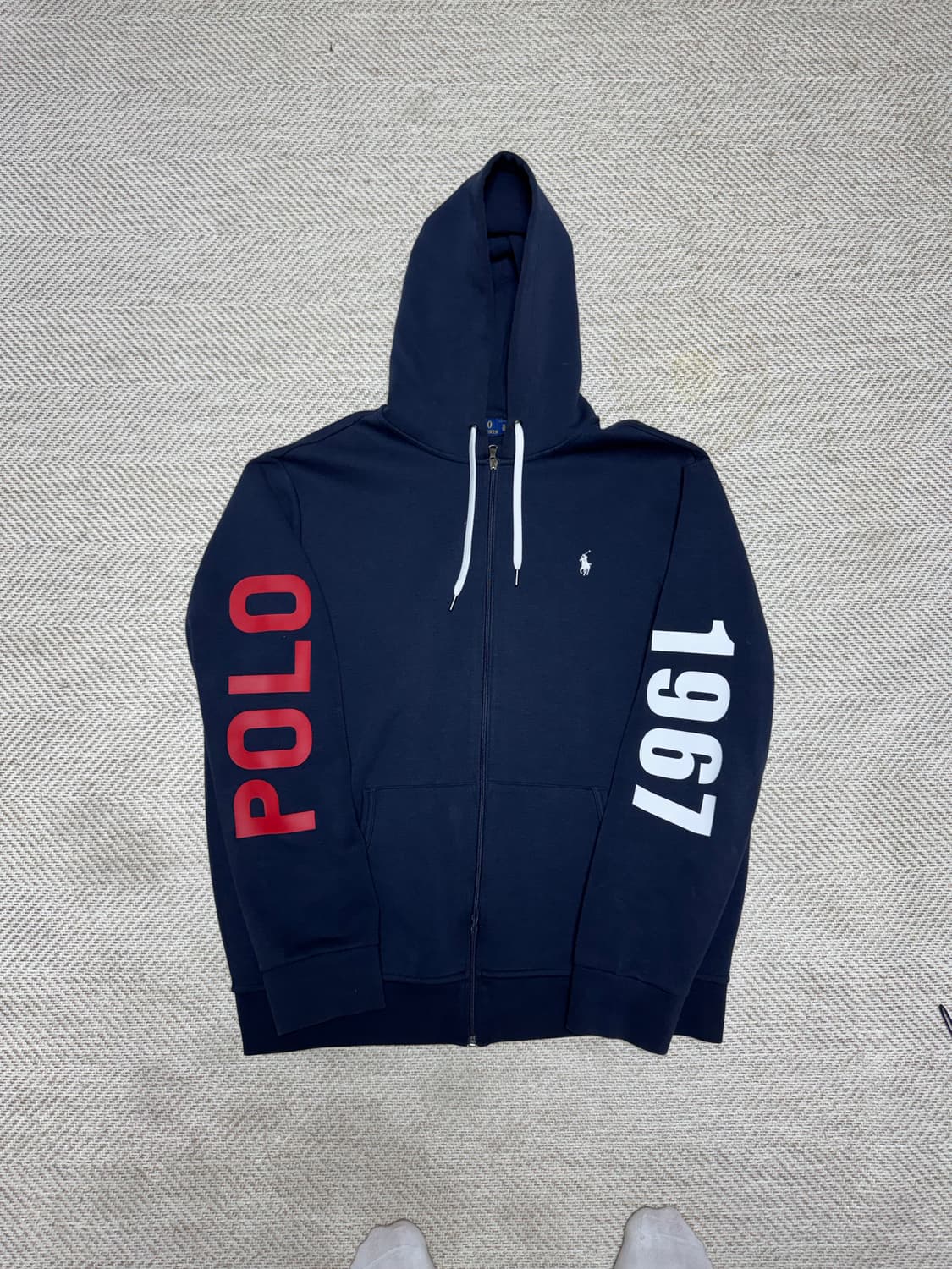 [정품] 폴로 네이비 후드집업 상품이미지1
