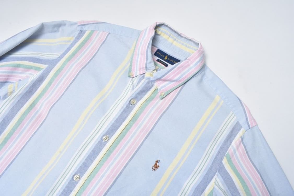 폴로 랄프로렌 신형라벨 스트라이프 셔츠 남방 L N0810 상품이미지4