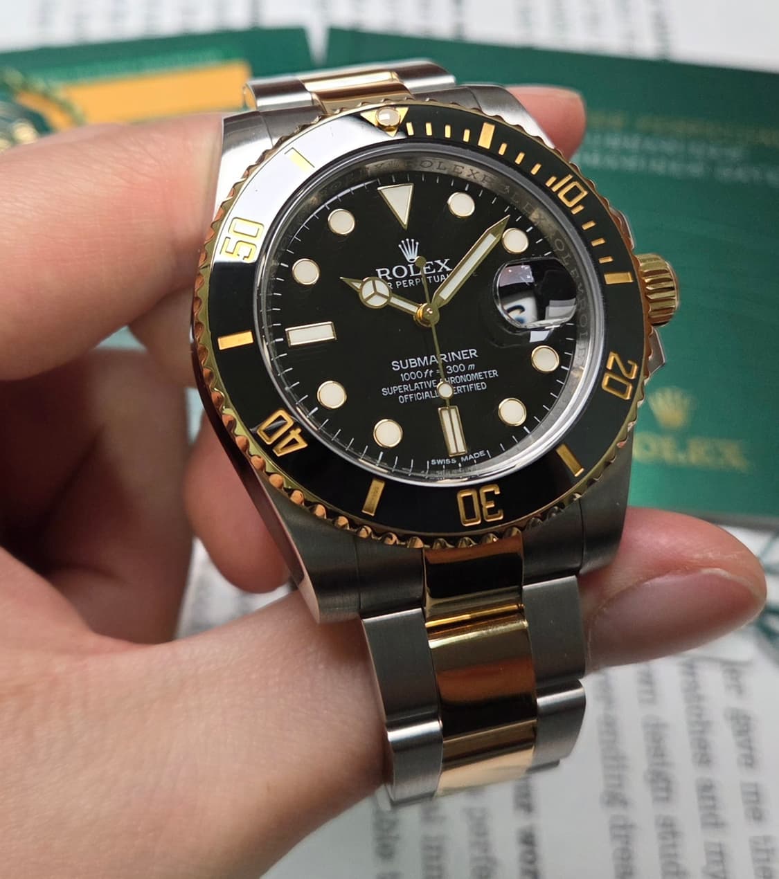 롤렉스 서브마리너 흑콤 골드콤비 116613LN 오토매틱  상품이미지4