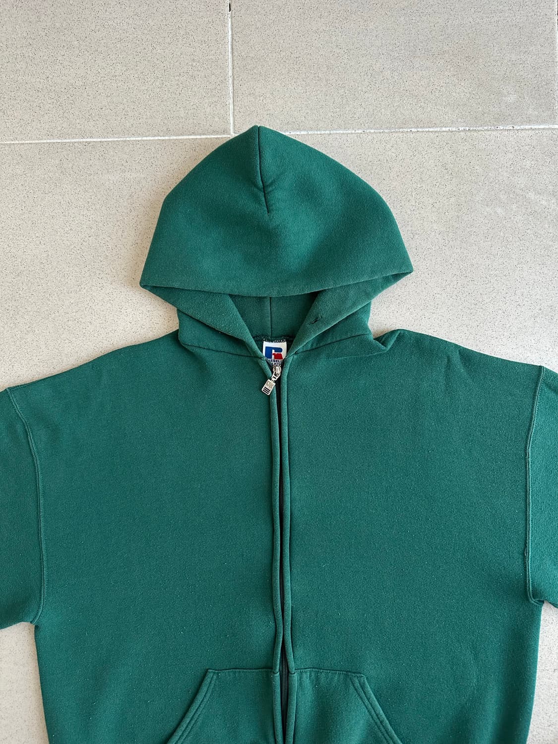 90s 빈티지 러셀 후드집업 그린 XL USA 상품이미지4