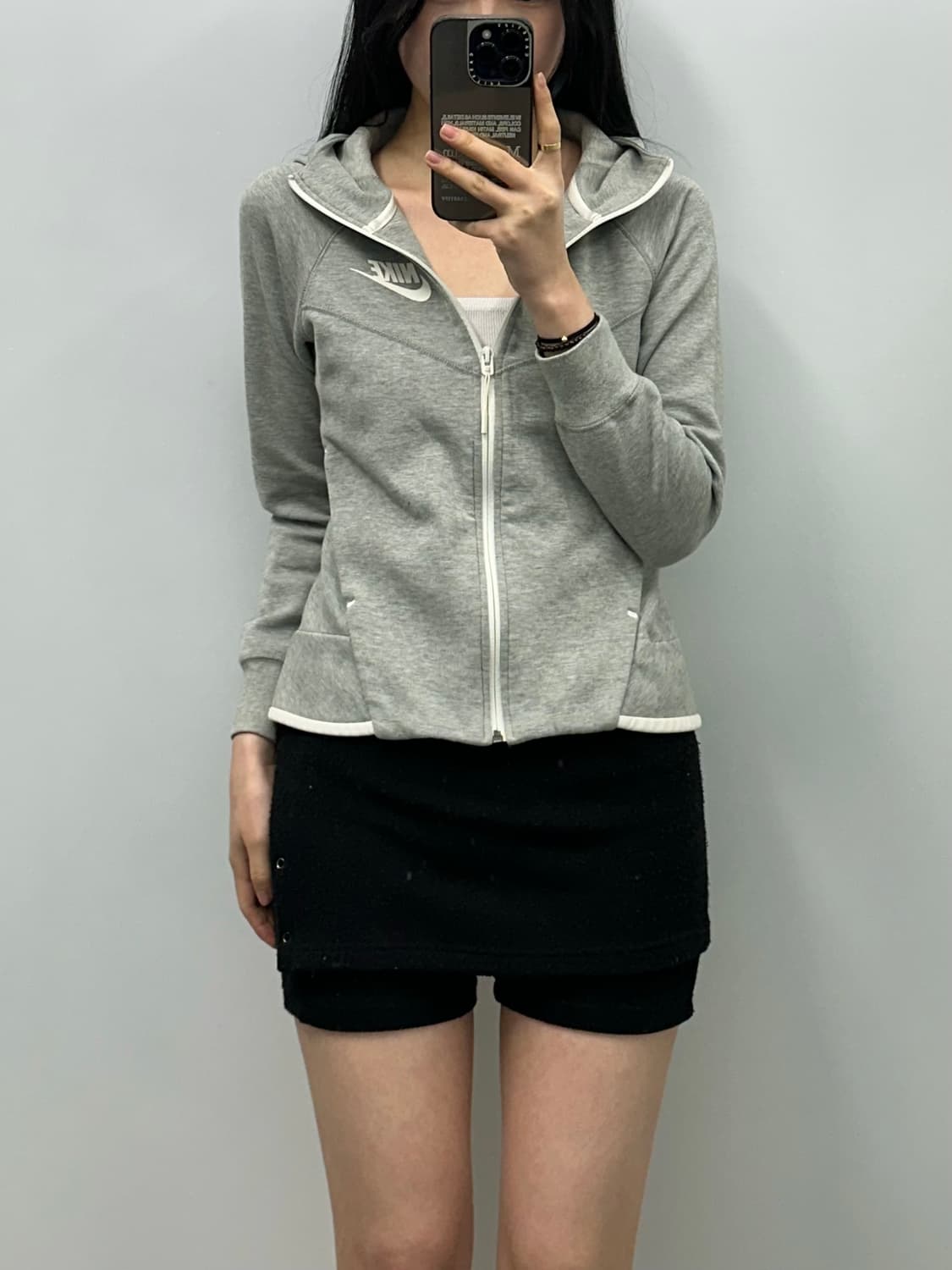 나이키 우먼스 테크팩 그레이 후드집업 상품이미지1