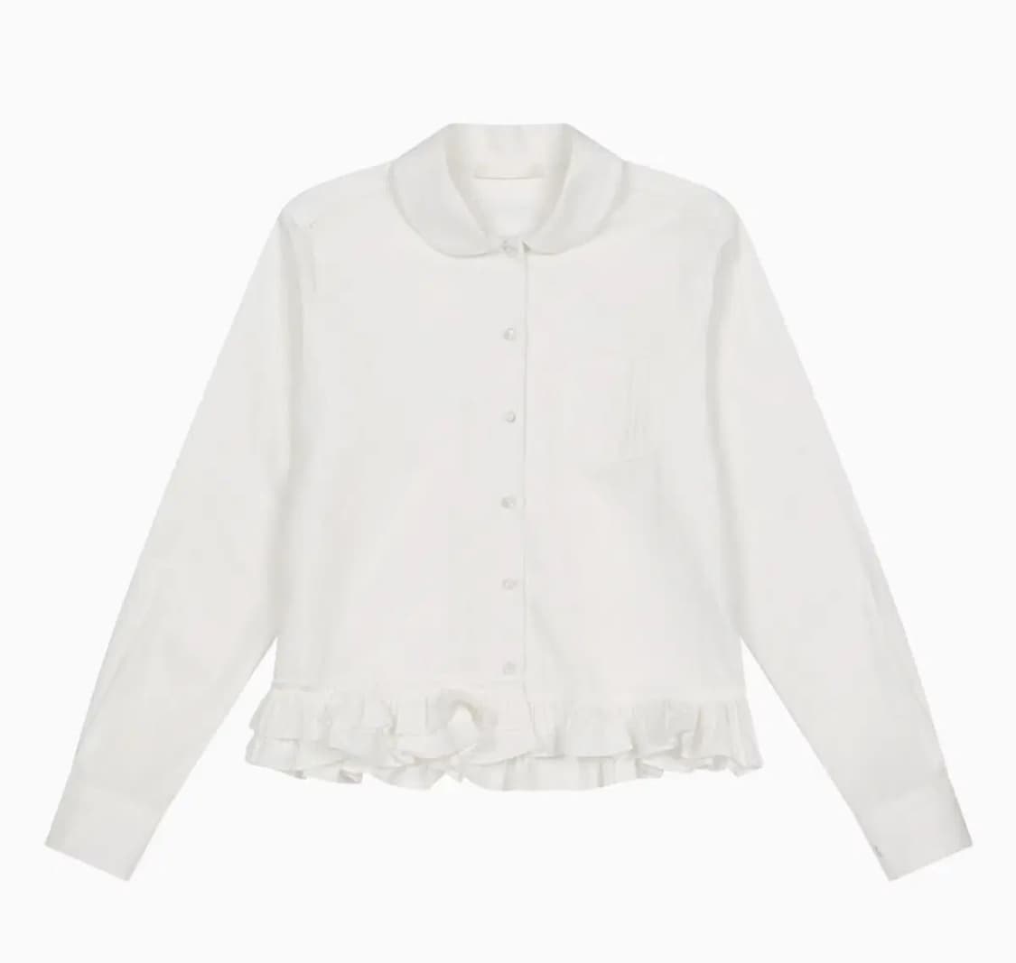 오헤시오 프릴 셔츠 새 상품 상품이미지1