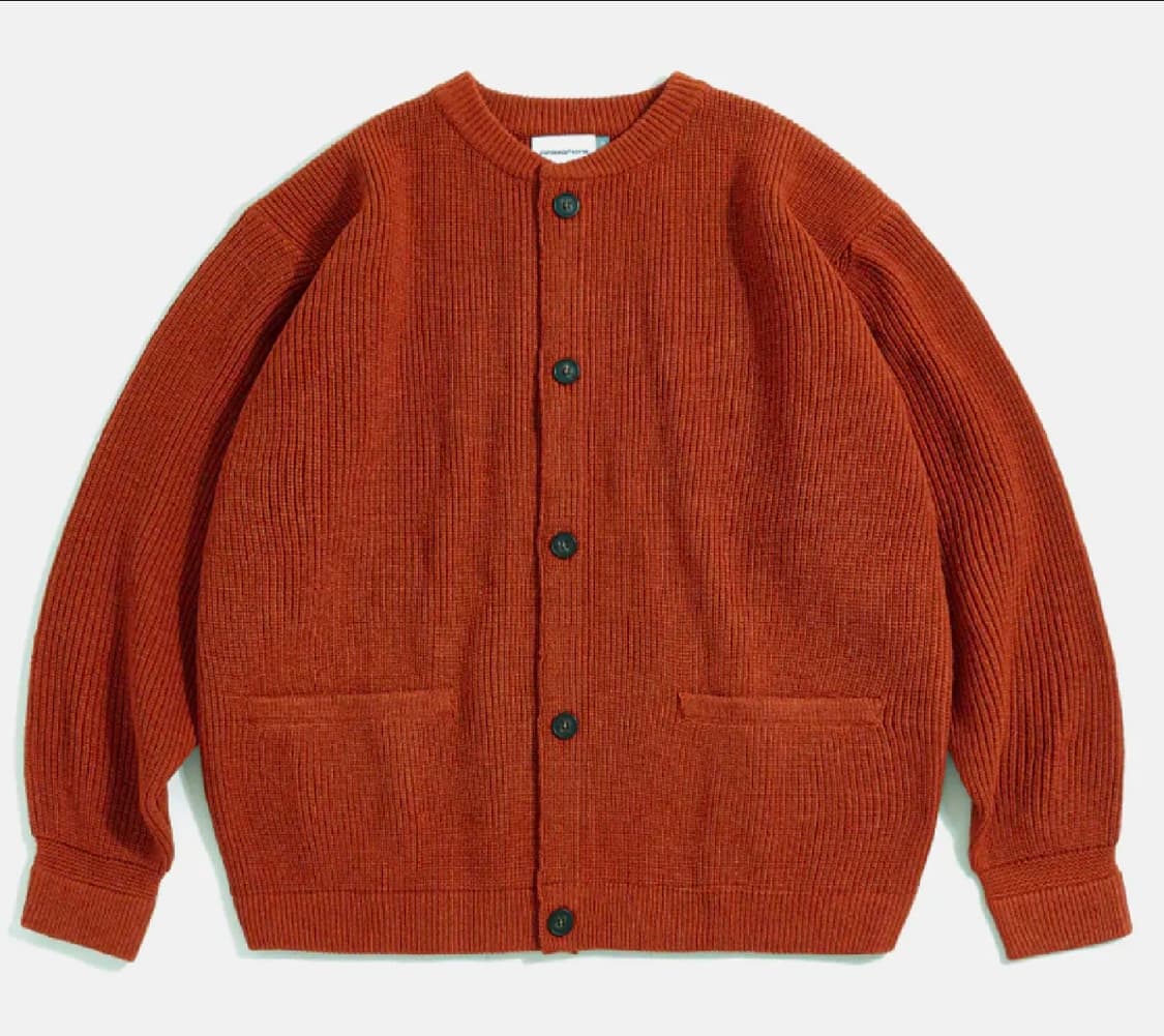 [L] 에스피오나지 밀러 헤비웨이트 가디건 오렌지 상품이미지1