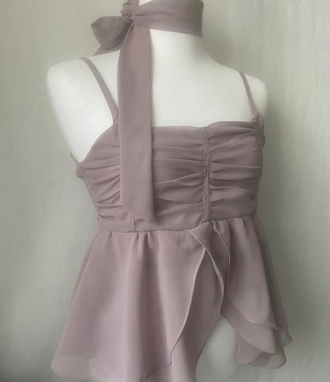 angelnumber555 엔젤넘버파이브 튤립 슬리브리스 블라우스 M 상품이미지1