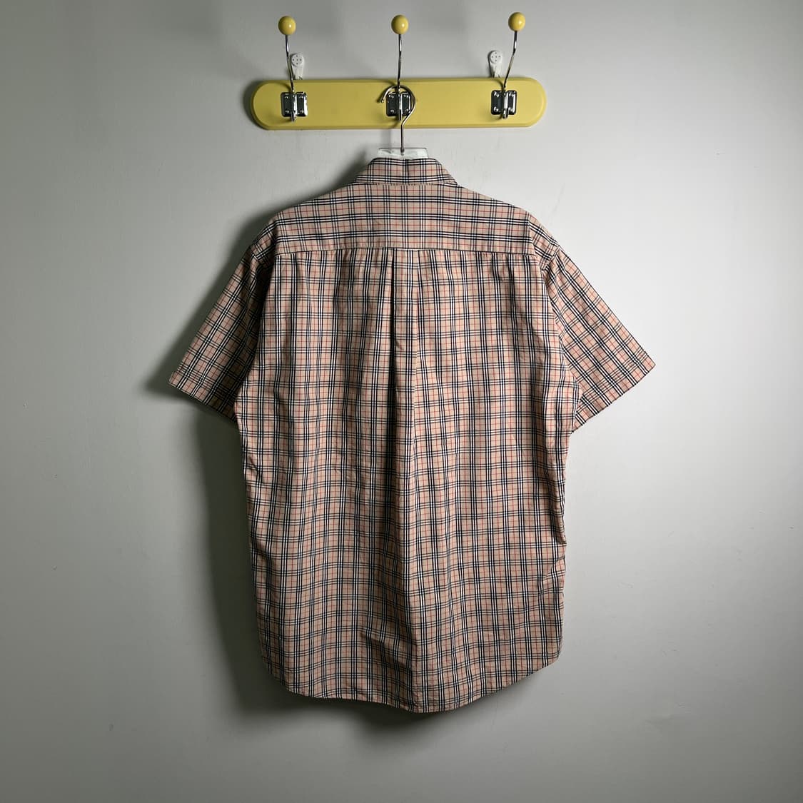 버버리 빈티지 노바체크 반팔 셔츠 L 상품이미지3