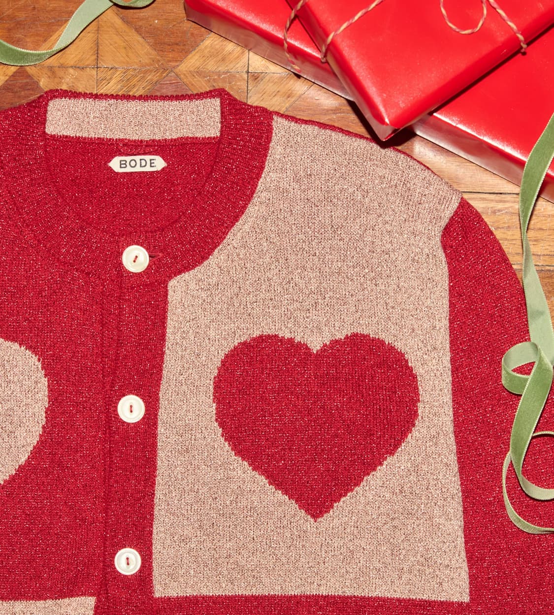 (L,XL) BODE 보디 Lame hearts 하트 가디건 상품이미지3