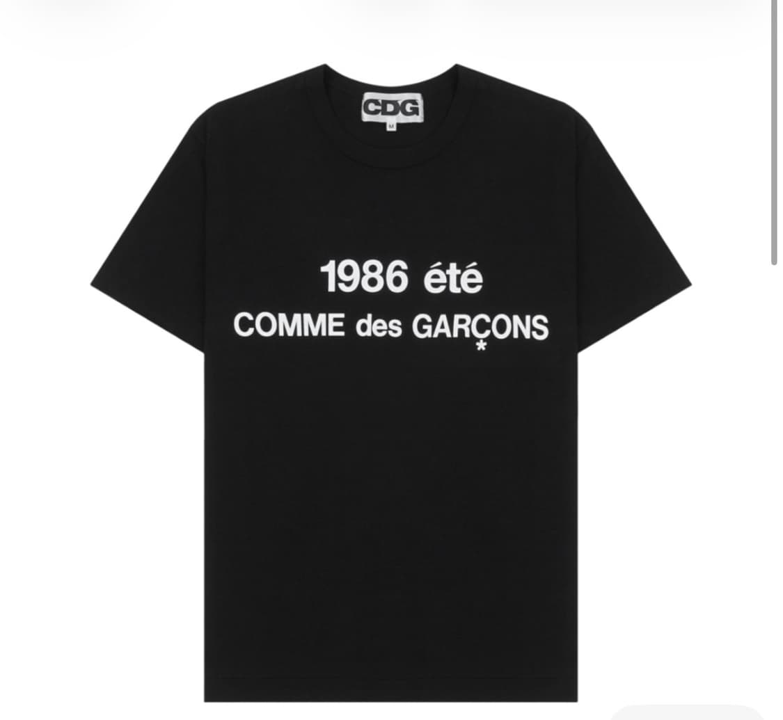 CDG 1986 꼼데가르송 티셔츠 블랙 상품이미지1