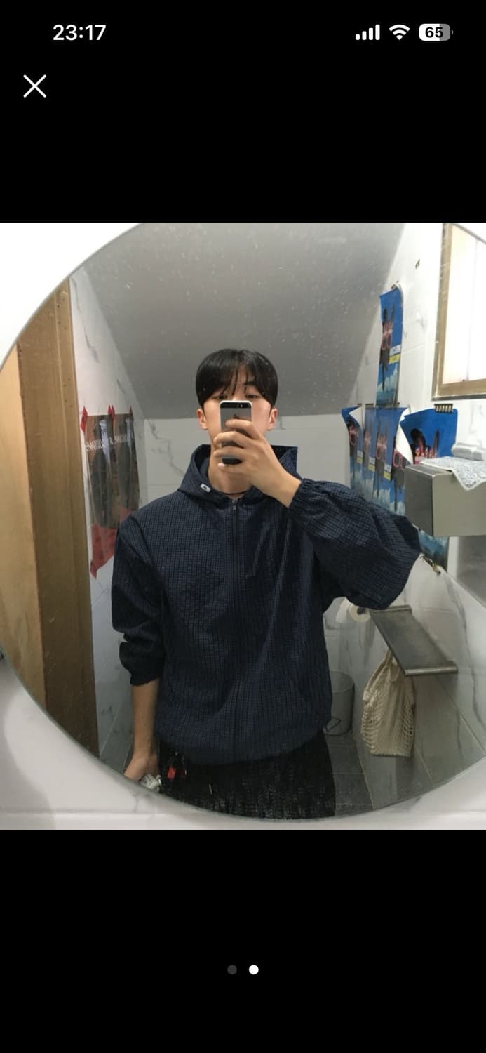 체크 바람막이 상품이미지2