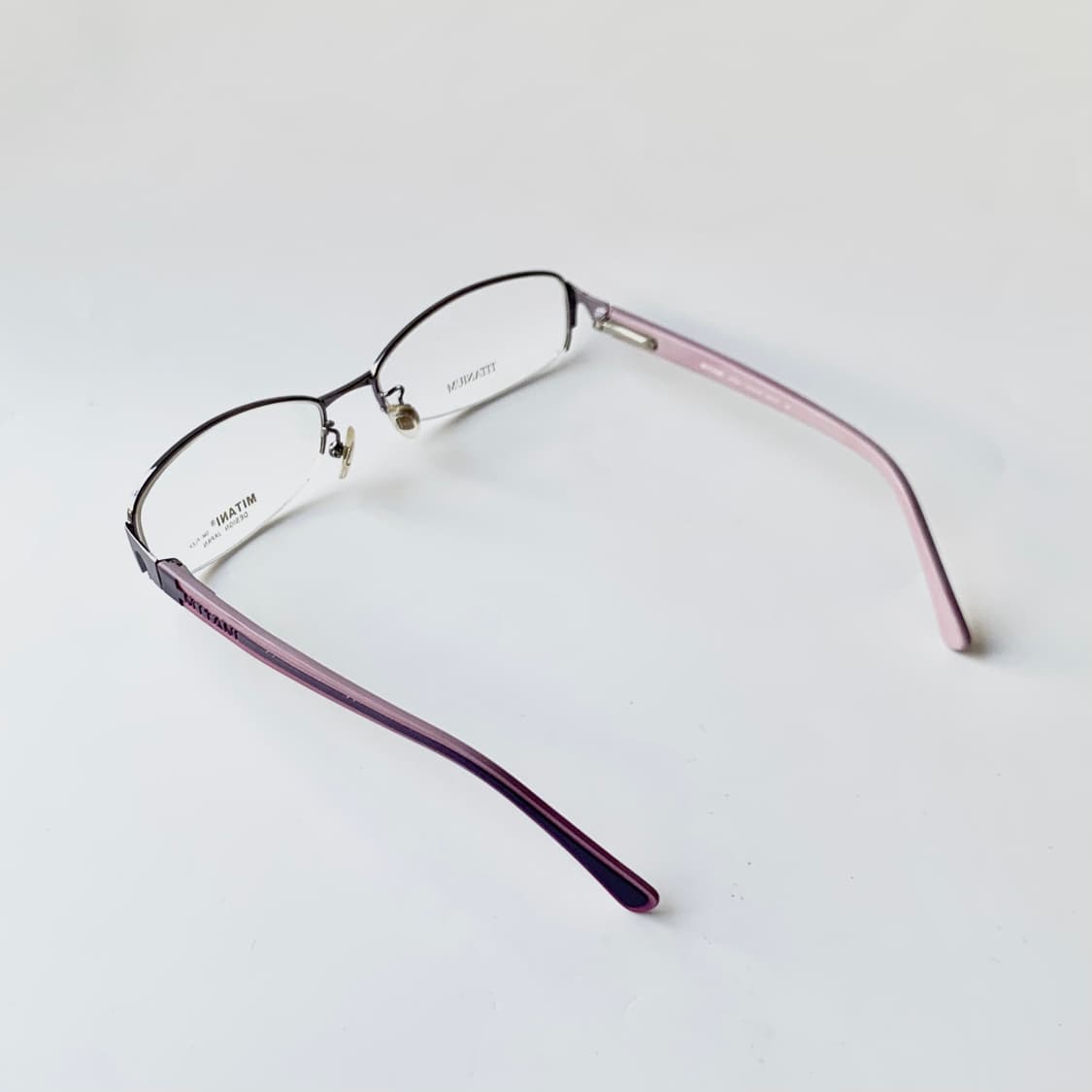 데드스탁 사각 라운드 티타늄 반무테 안경 332 상품이미지5