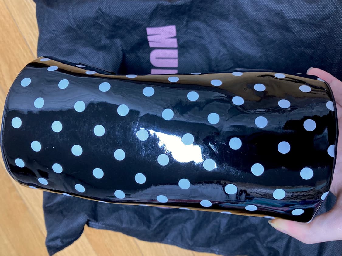 에나멜 도트 원통 가방 상품이미지8