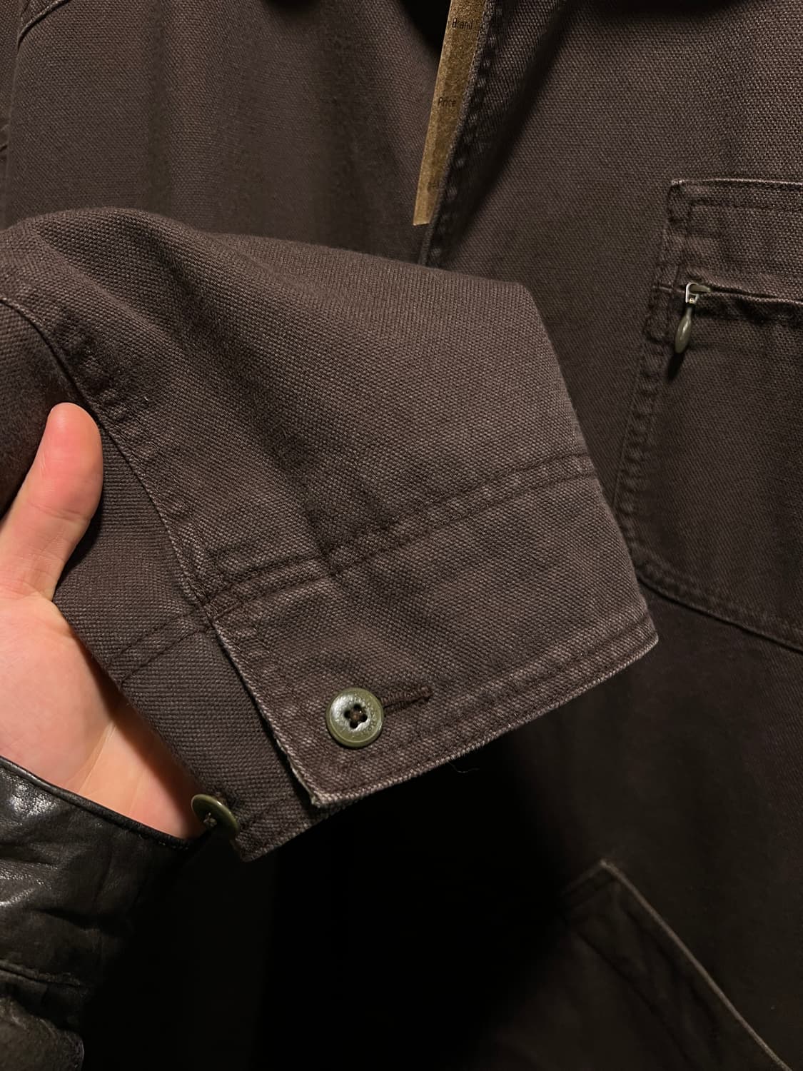 [XL]엘엘빈 USA 체크 라이닝 다크브라운 캔버스 헌팅 자켓 상품이미지5