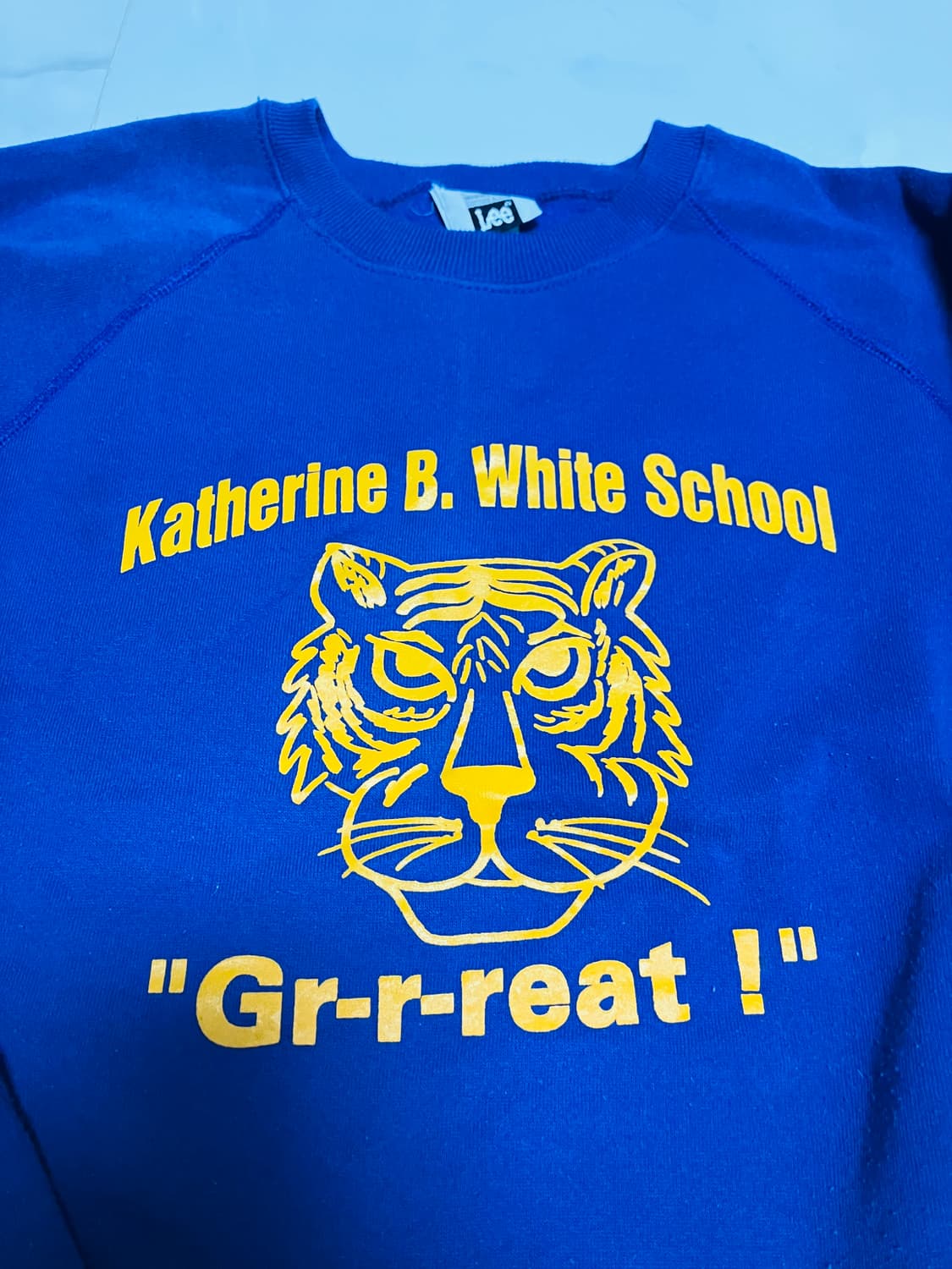 미국 빈티지 Lee Katherine B. White 스쿨 맨투맨 2XL 상품이미지2