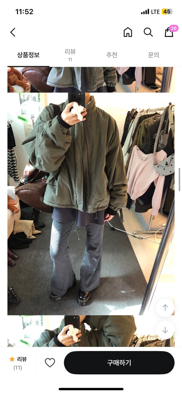 키이라 야상 겨울점퍼 빈티지야상 뽀글이 카키색 점퍼 무스탕 블루종 상품이미지4