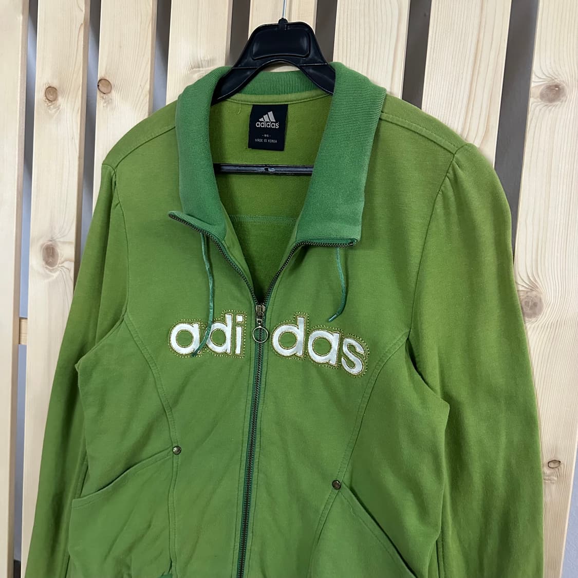 (M) 아디다스 빅로고 그린 코튼 져지 상품이미지3