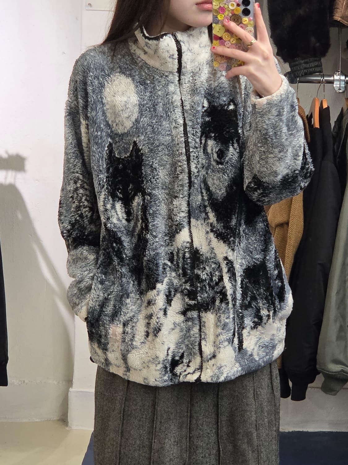 1990s USA Wolfs fleece jaket 상품이미지2