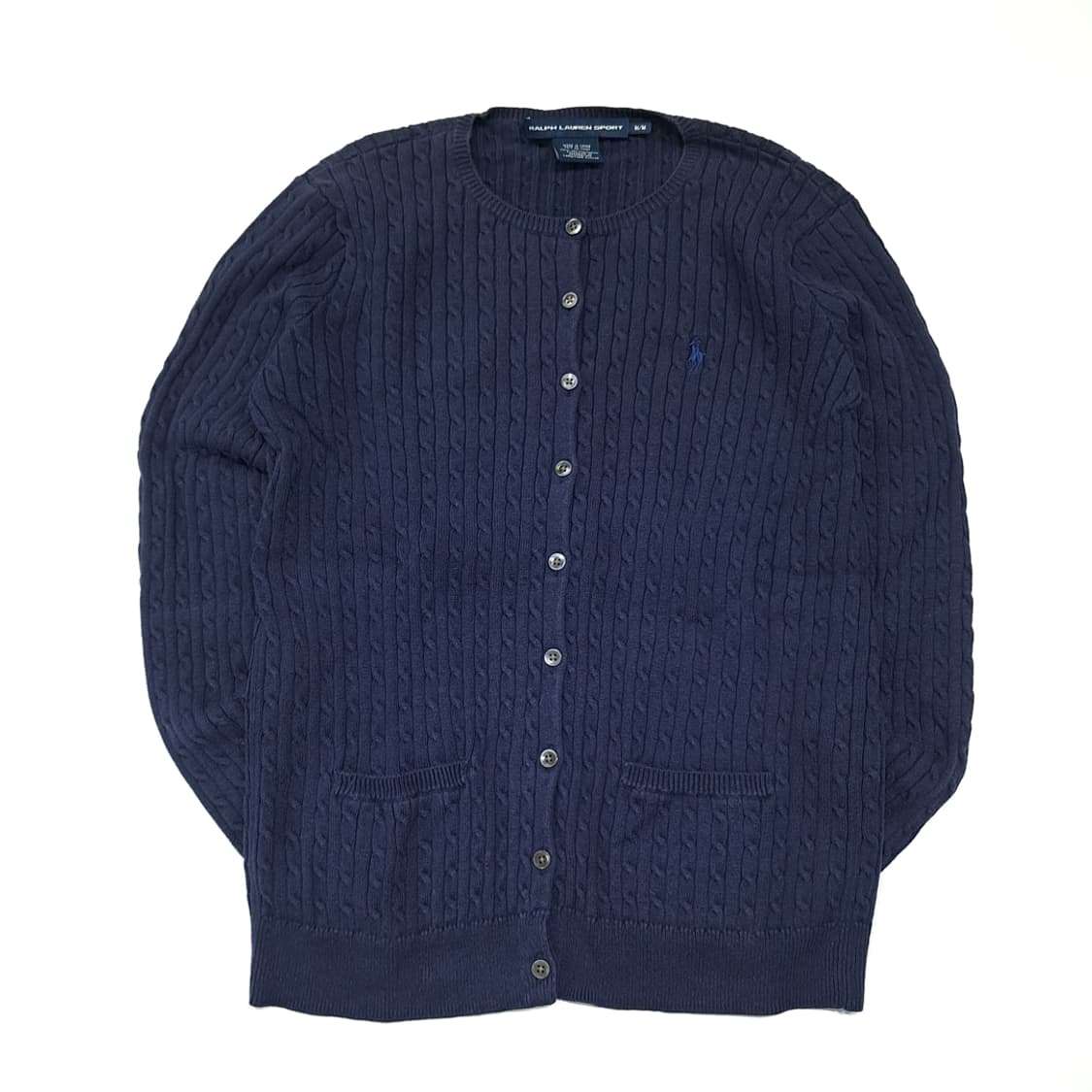 CL428 M 폴로 00s 코튼 케이블 네이비 가디건 니트 스웨터 상품이미지1