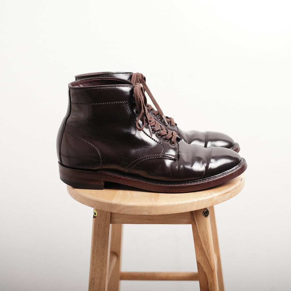 알든 모디파이드 라스트 버건디 코도반 플레인토 부츠 8.5D 사이즈 상품이미지5