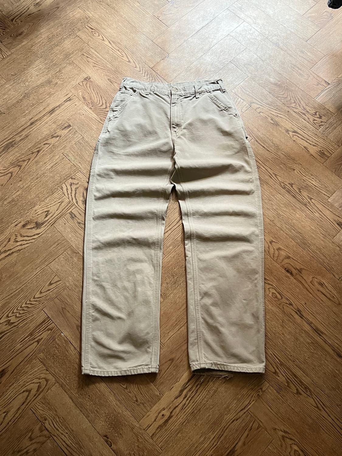 [34]칼하트 USA 덩가리핏 데저트 탄 싱글니 카펜터 워크 팬츠 상품이미지2