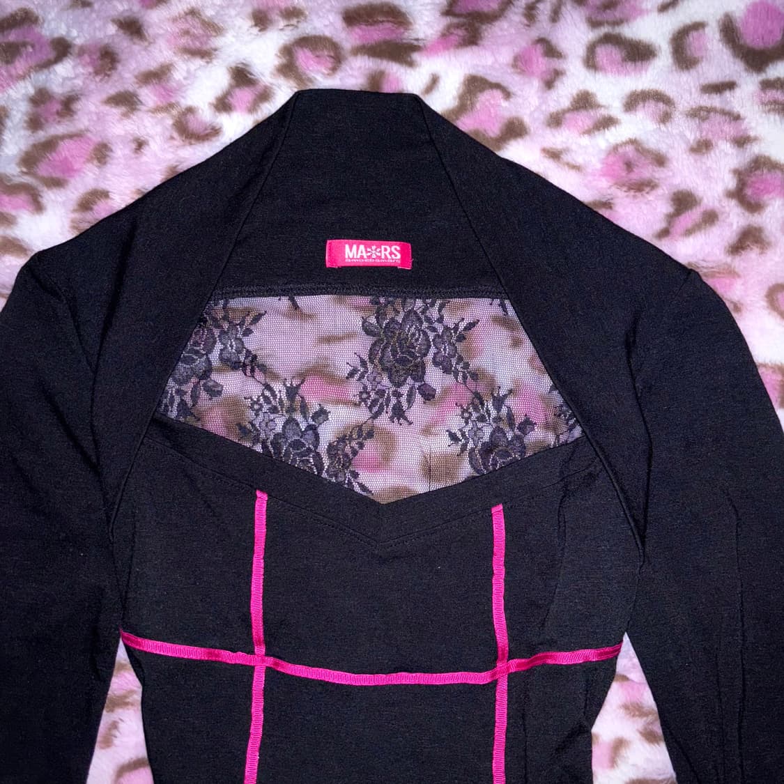 ma*rs 마즈 탑 갸루 블랙 핑크 아게하 상품이미지2