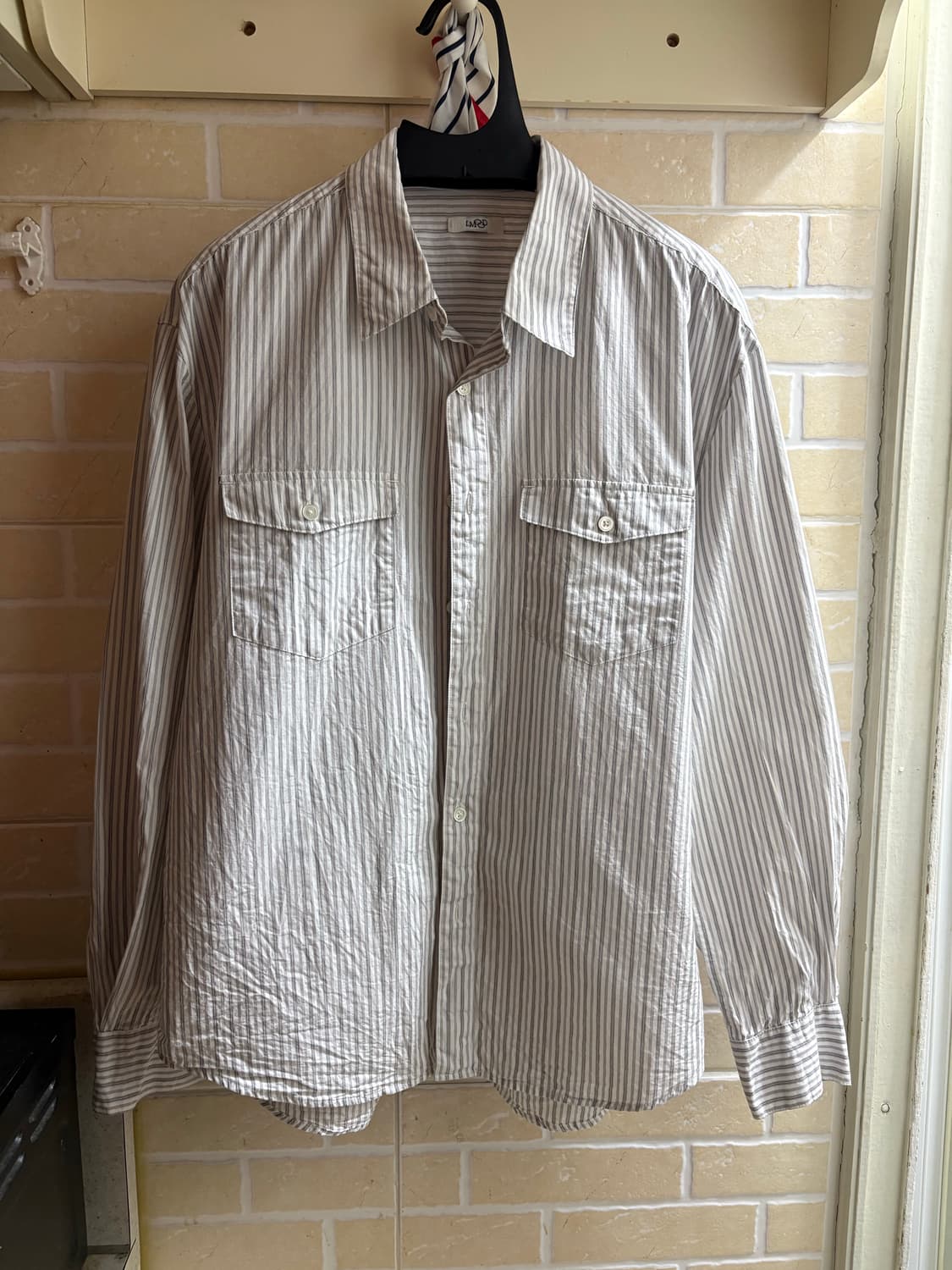 엘무드 - 베르토 코튼 셔츠 화이트 스트라이프 (48사이즈) 상품이미지4