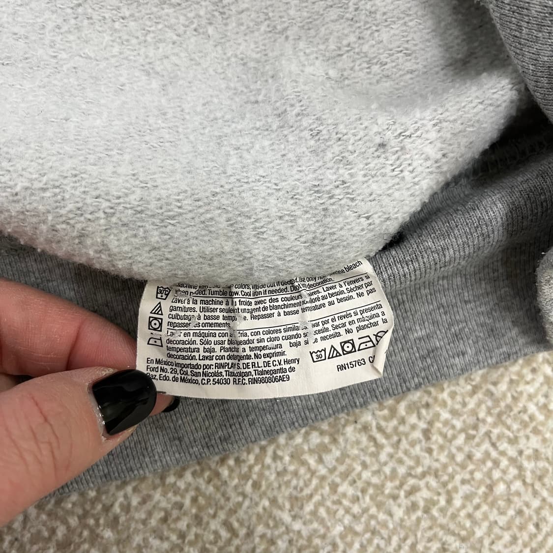 M 챔피온 그레이 긴팔 후드 티셔츠 0202M1 상품이미지3