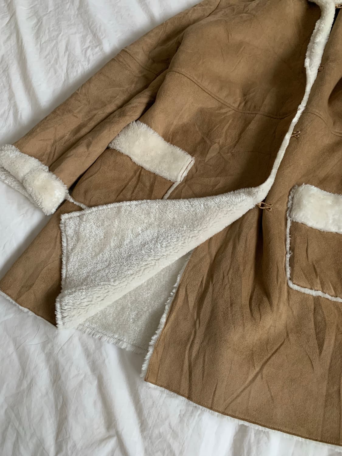 카멜 스웨이드 코트 상품이미지5