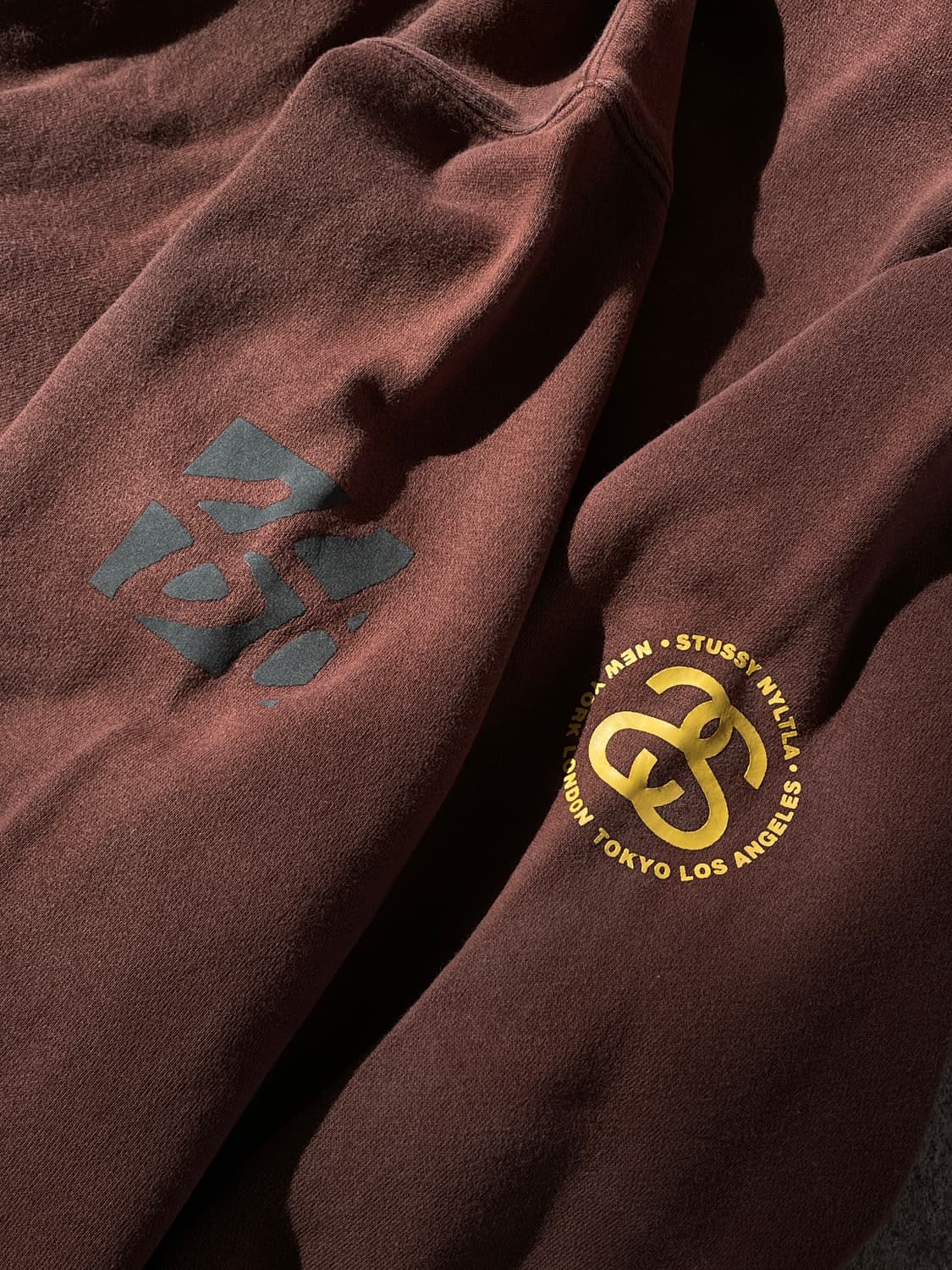 00s Stüssy Faded Brown hoodie 상품이미지7