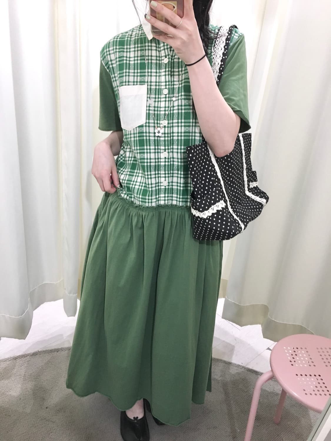 ne net check onepiece 상품이미지3