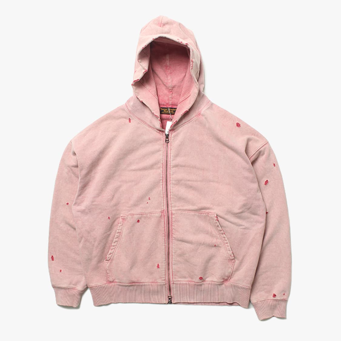 JOURNAL STANDARD "Pink Damaged Hoody" 상품이미지1