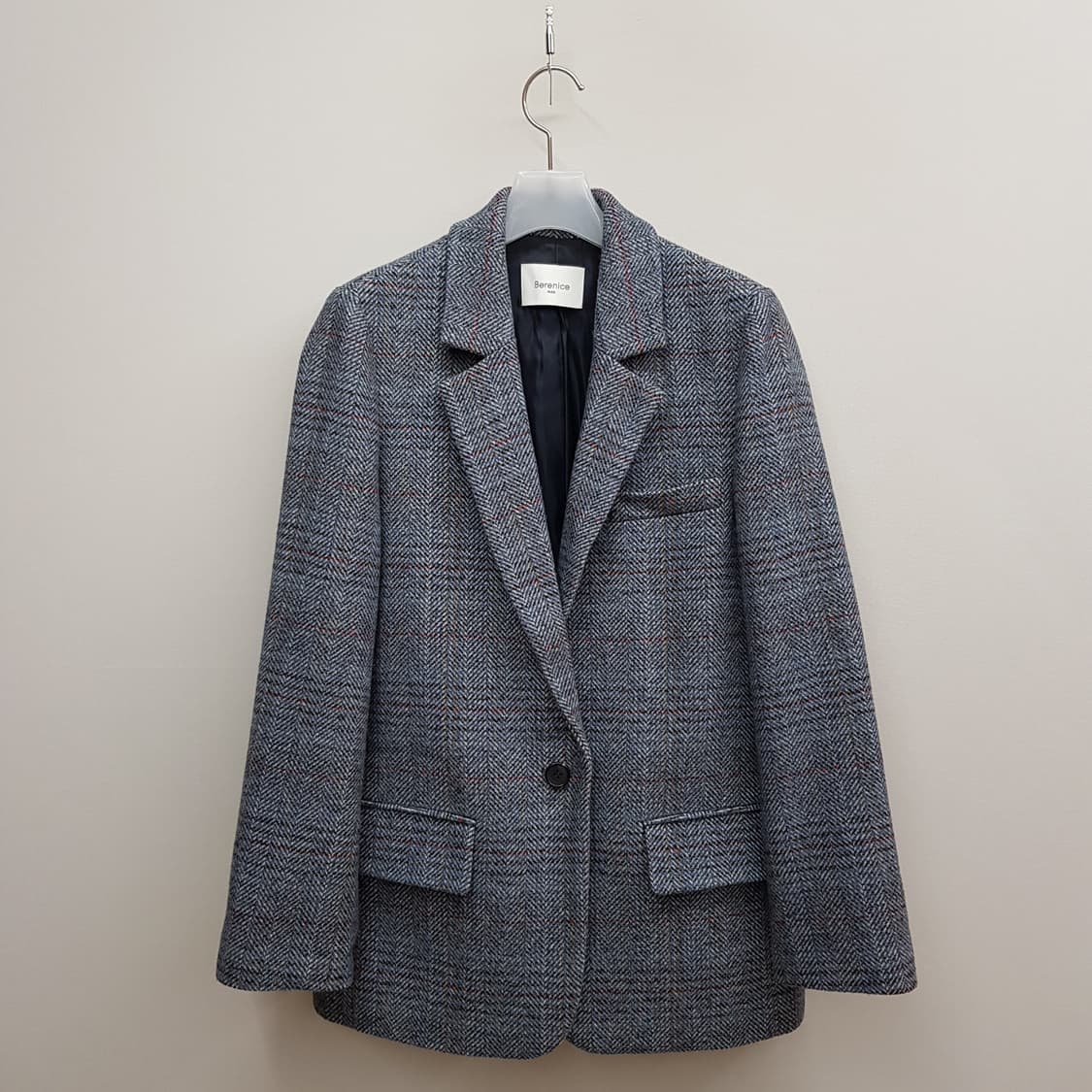 베르니스 Berenice 헤링본 체크 싱글 자켓 36사이즈 상품이미지1