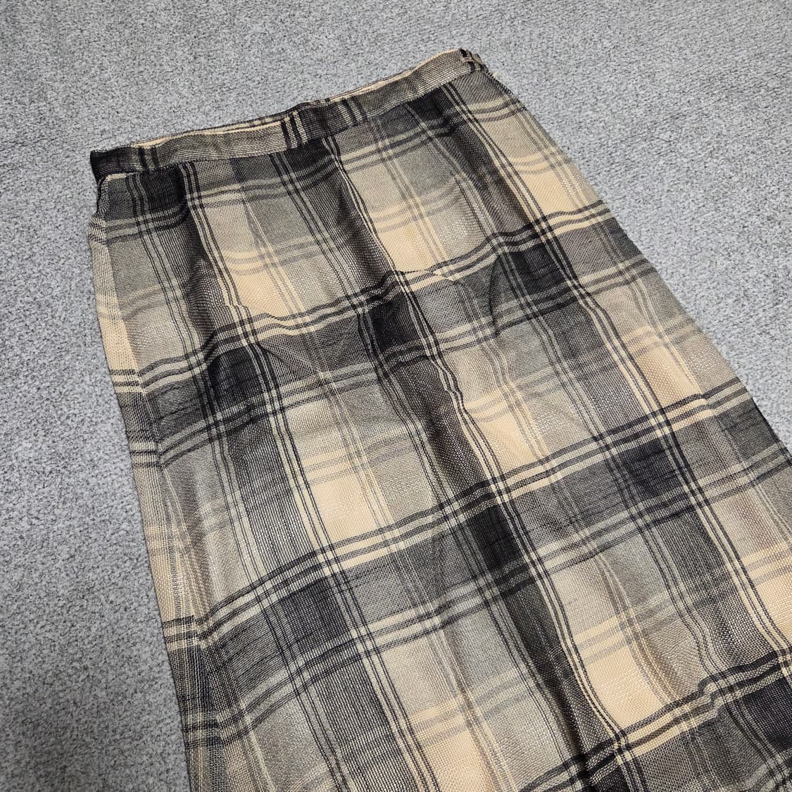 Blance 일본제 체크 시스루 스커트 27-28 상품이미지2