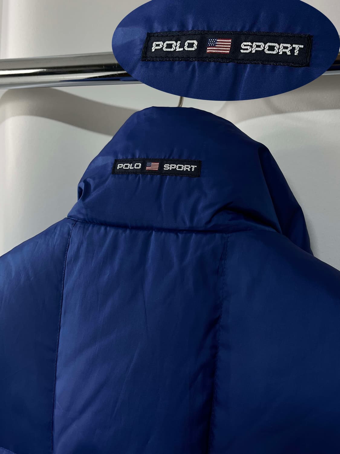 90's 폴로 스포츠 로얄블루 다운 베스트 자켓 상품이미지6