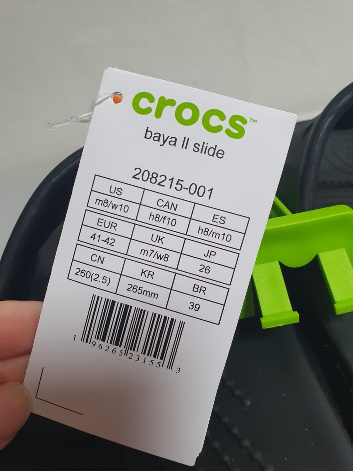 크록스 바야2 슬라이드 블랙 260mm 새상품 슬리퍼 상품이미지6