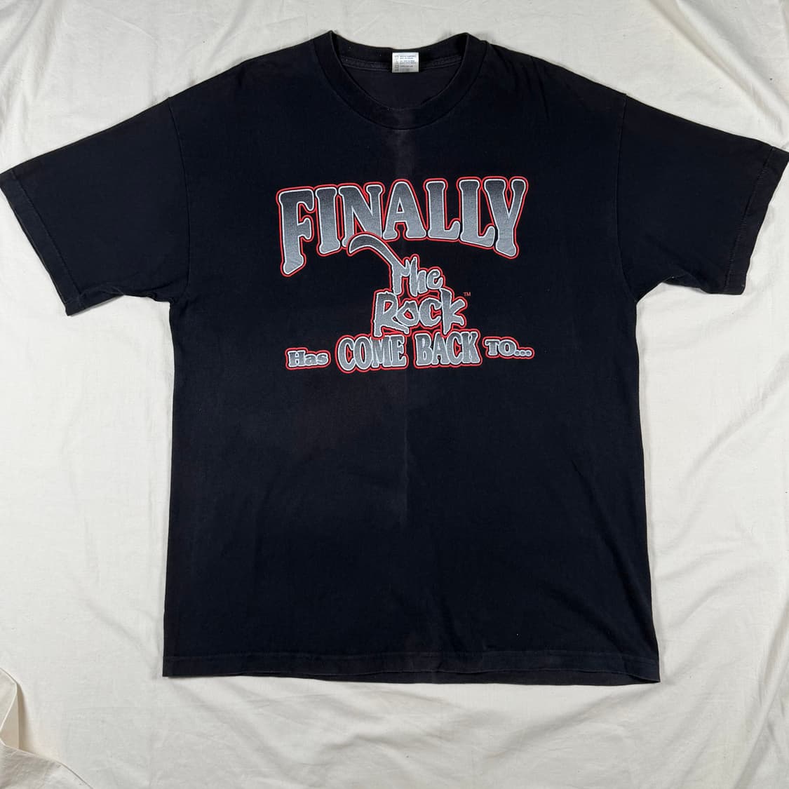 90s WWF WWE 더락 프린팅 반팔 티셔츠 반팔티 상품이미지1