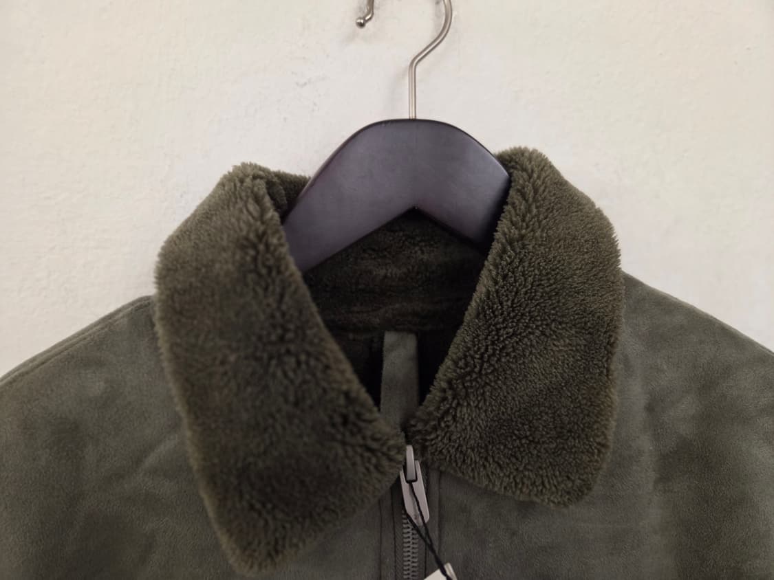 새거))자라 에코 무스탕 자켓 카키색 XL 상품이미지2