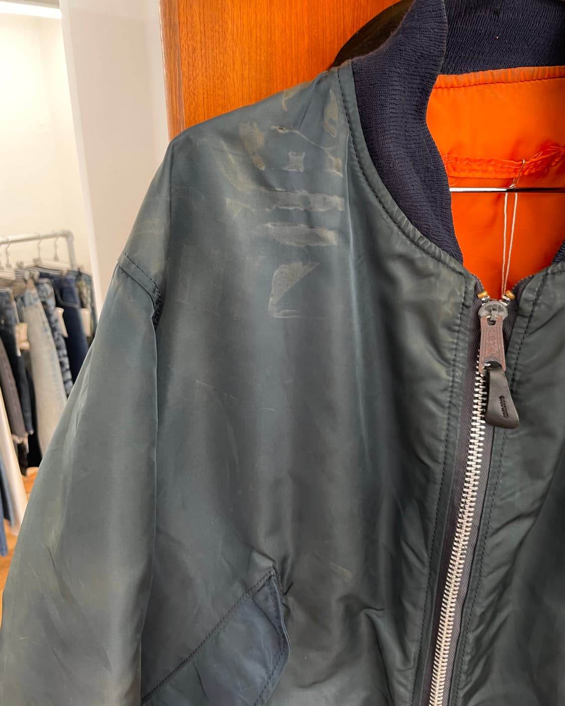 [M] 90s 알파인더스트리 ma-1 봄버 자켓 상품이미지5