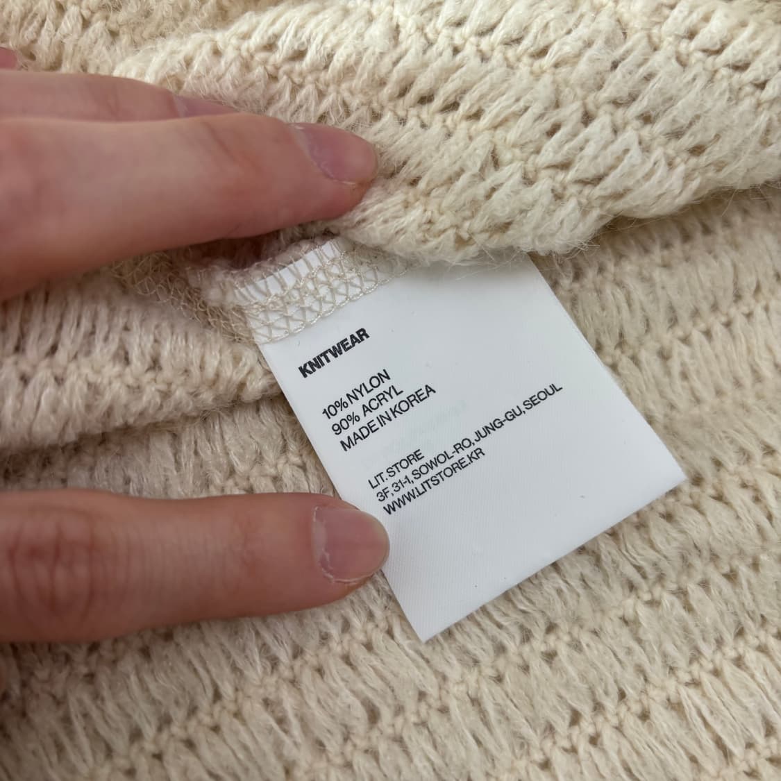 리트 박스 니트 (실착 0회) 상품이미지6