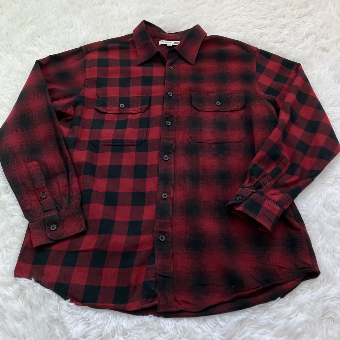 빈티지 JW앤더슨 유니클로 콜라보 체크 패턴 셔츠 754 y2k 스트릿 상품이미지3