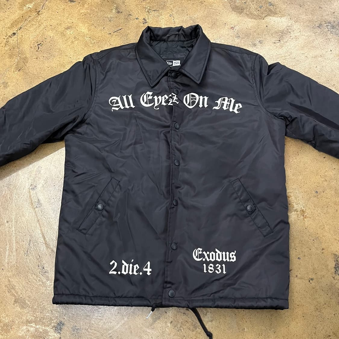 [정품/M] 뉴에라 검정색 코치자켓 프린팅 b18 상품이미지3