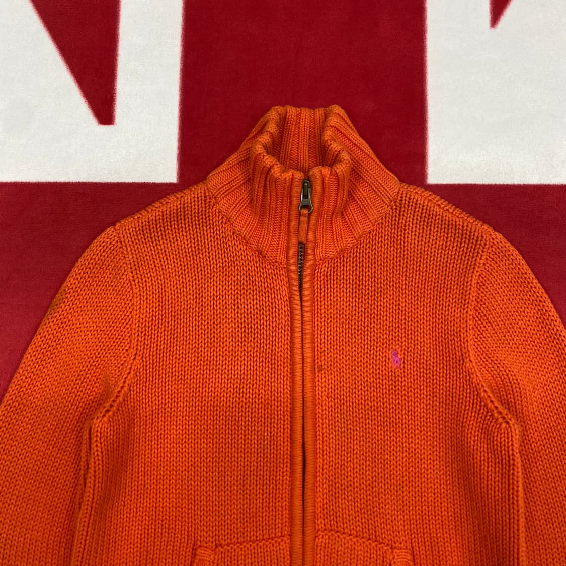 폴로 니트집업 실측 여성44 상품이미지3