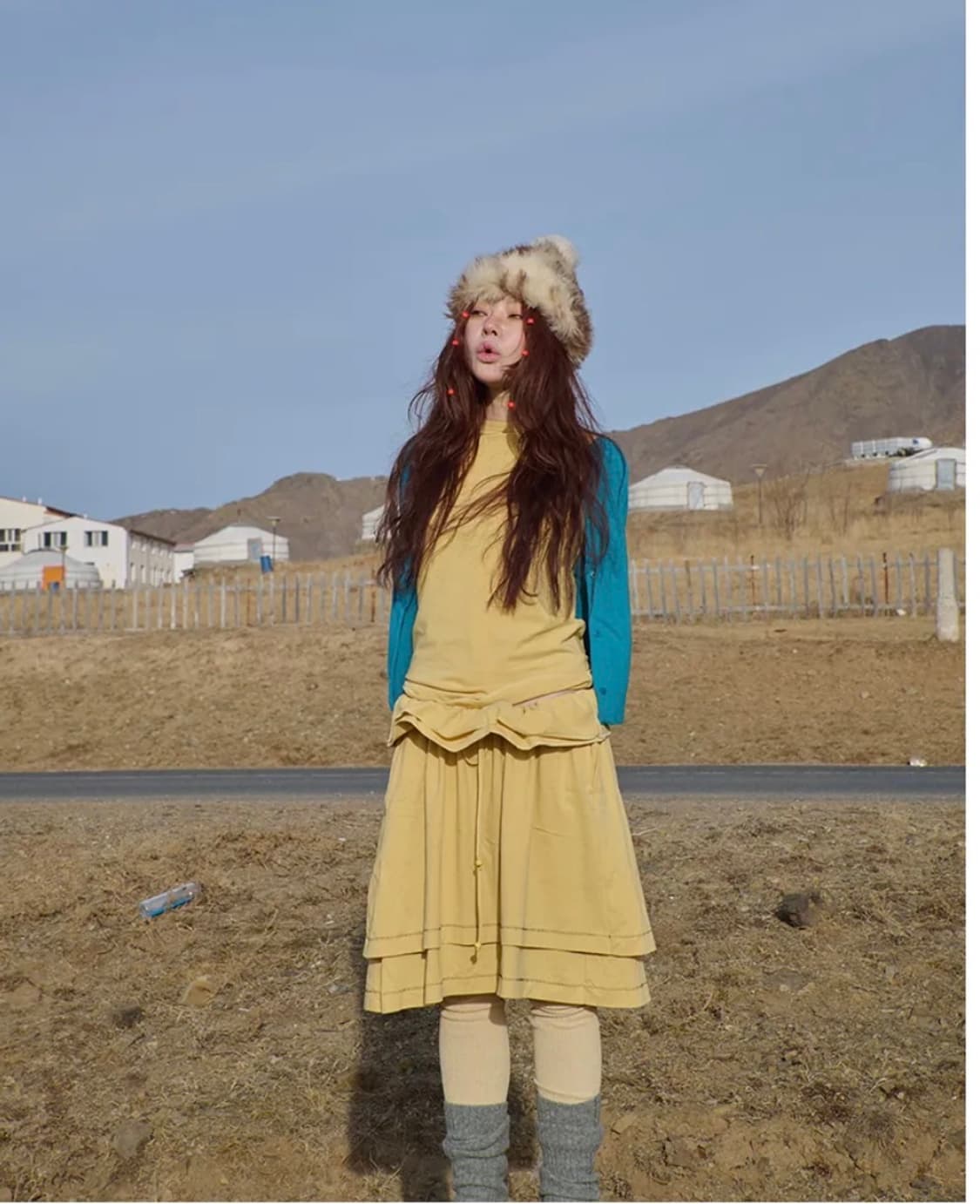 (새거) 프레클 탑+스커트 세트  상품이미지1