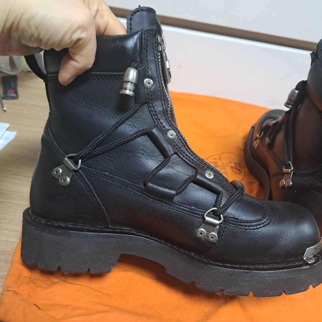 할리데이비슨 블랙 가죽 부츠 워커6.5USA(245~250추천) 상품이미지6