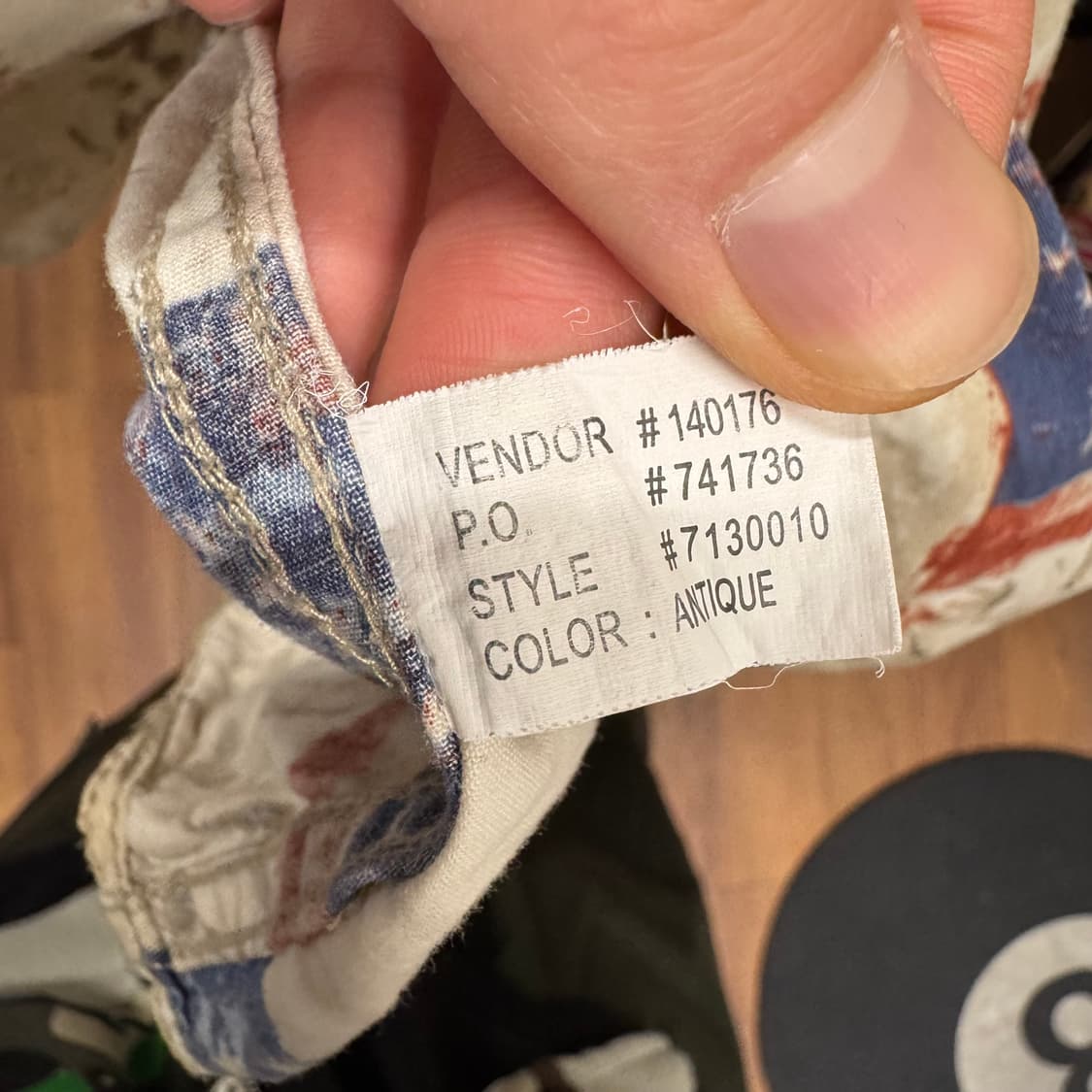 00s USA VINTAGE 반팔 셔츠 전후면 성조기 프린팅 아이보리 상품이미지7