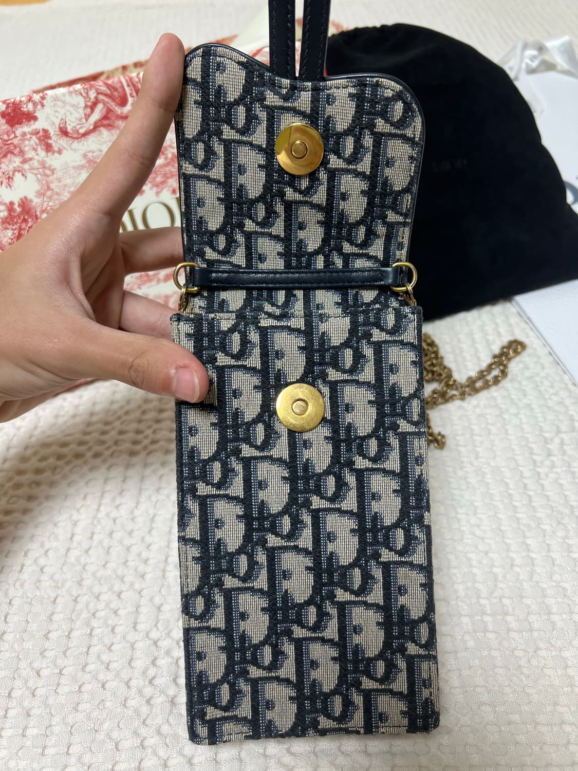 디올 오블리크 새들 버티컬백 상품이미지4