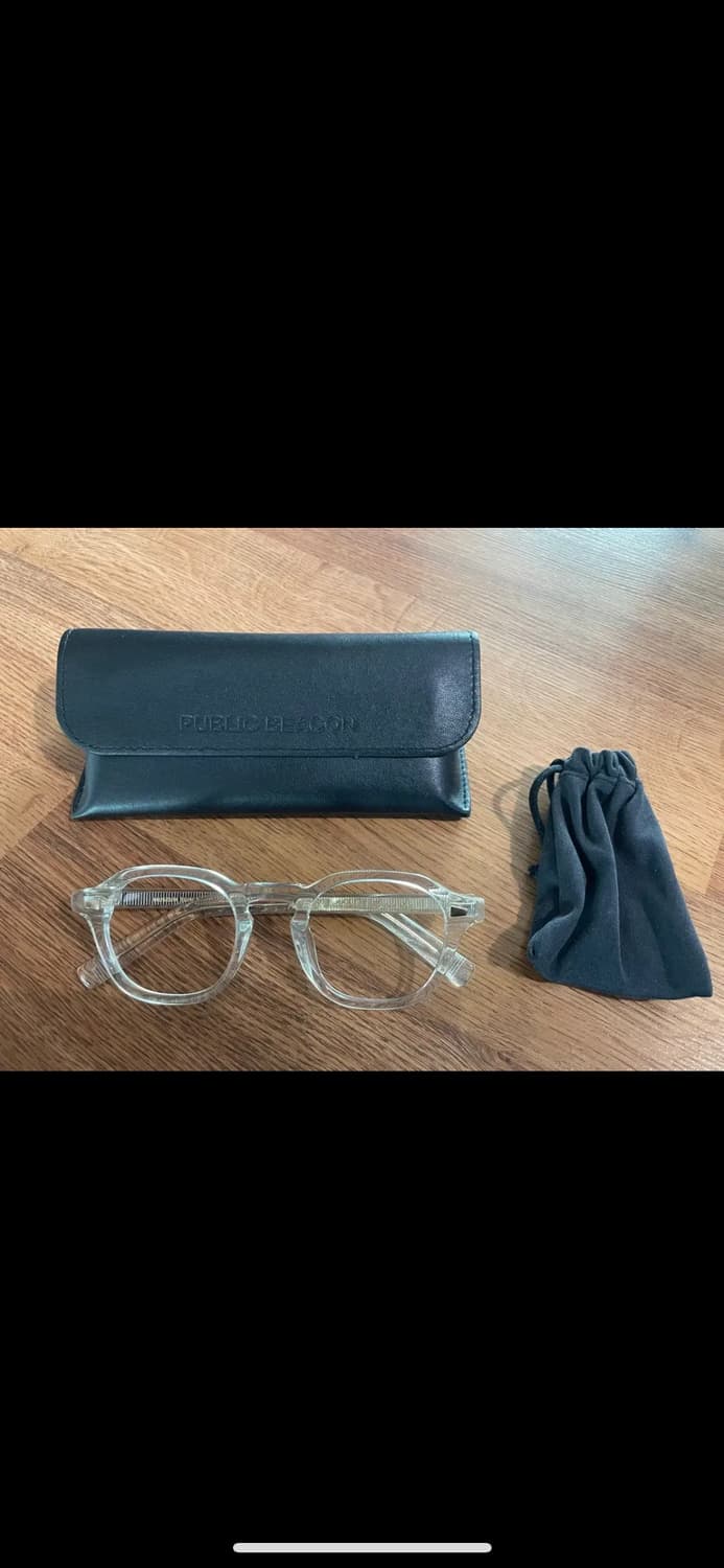 퍼블릭 비컨 뮤지엄4 씬 투명 패션 안경 뿔테 안경테 상품이미지1