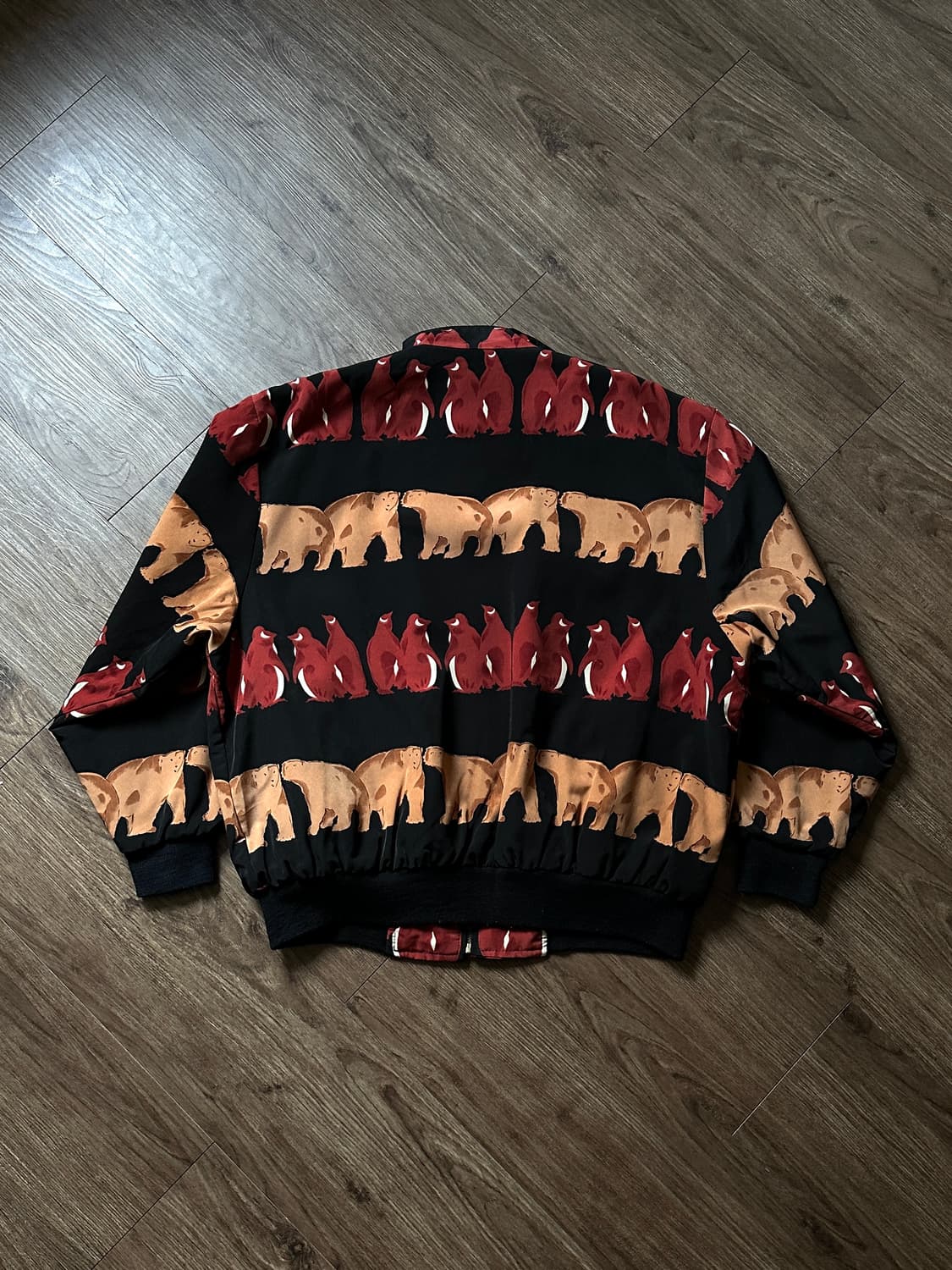 야생 곰 & 펭귄 올오버 블루종 상품이미지8